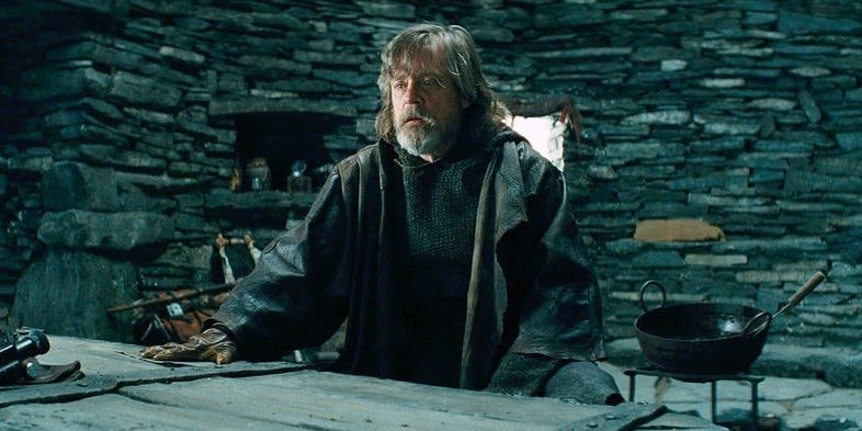 Luke nelle scene tagliate de Gli Ultimi Jedi
