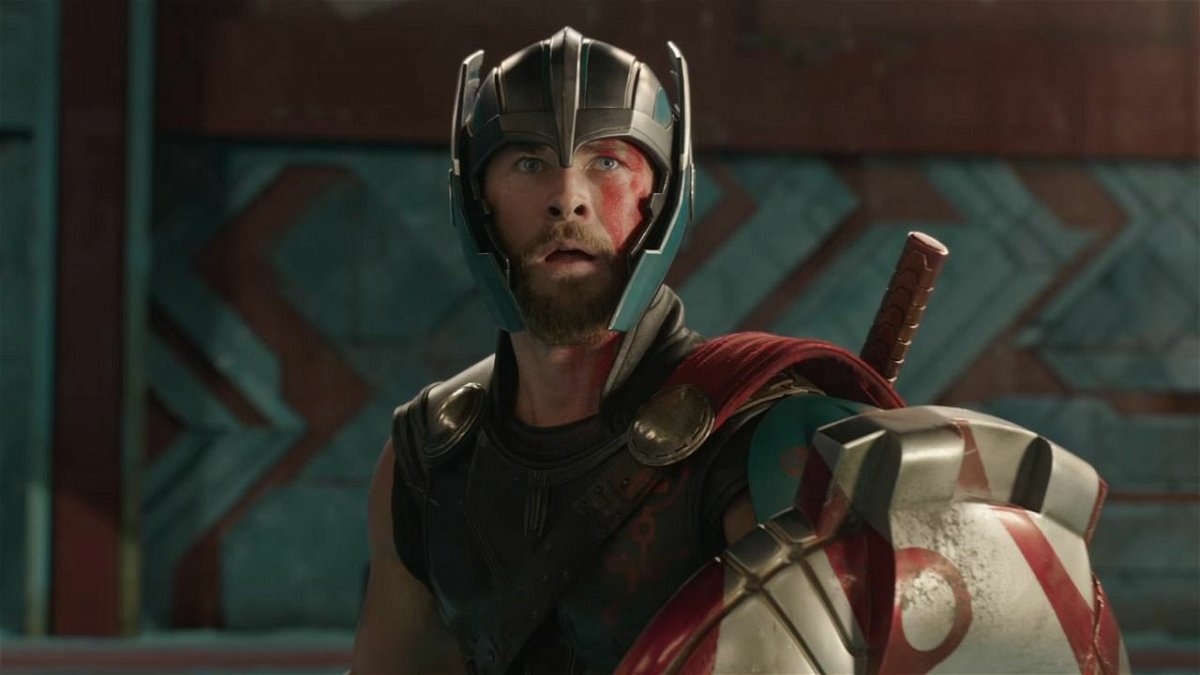 Chris Hemsworth in una scena di Thor: Ragnarok