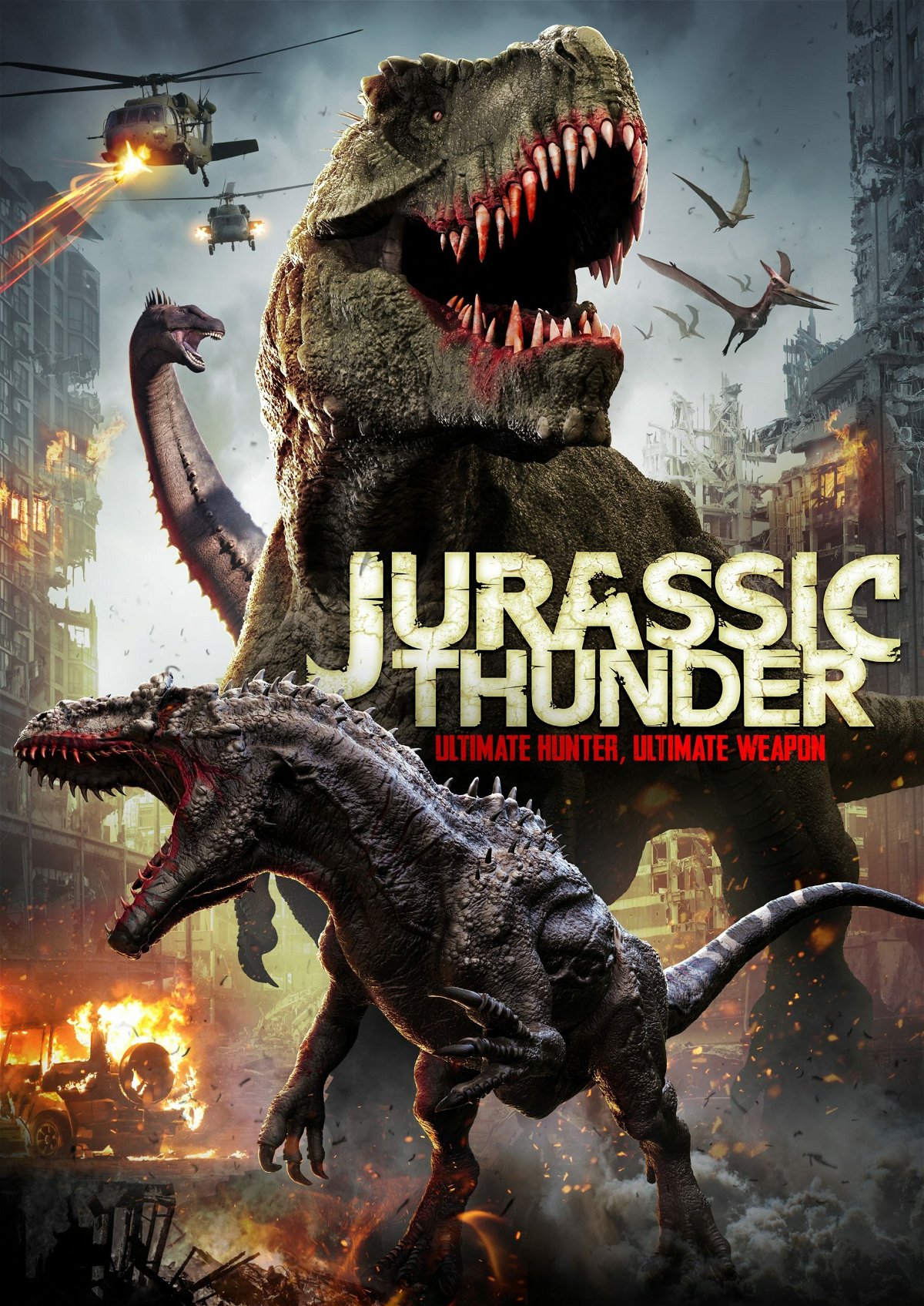 La locandina dell'apocalittico Jurassic Thunder