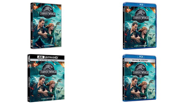 Clicca per vedere l'immagine originale Jurassic World: Il regno distrutto in Home Video