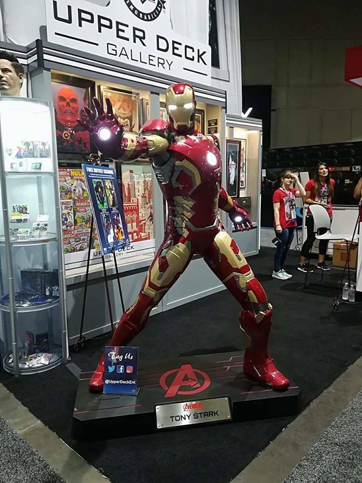 L'armatura di Iron Man alla Exhibit Hall del San Diego Comic-Con 2017