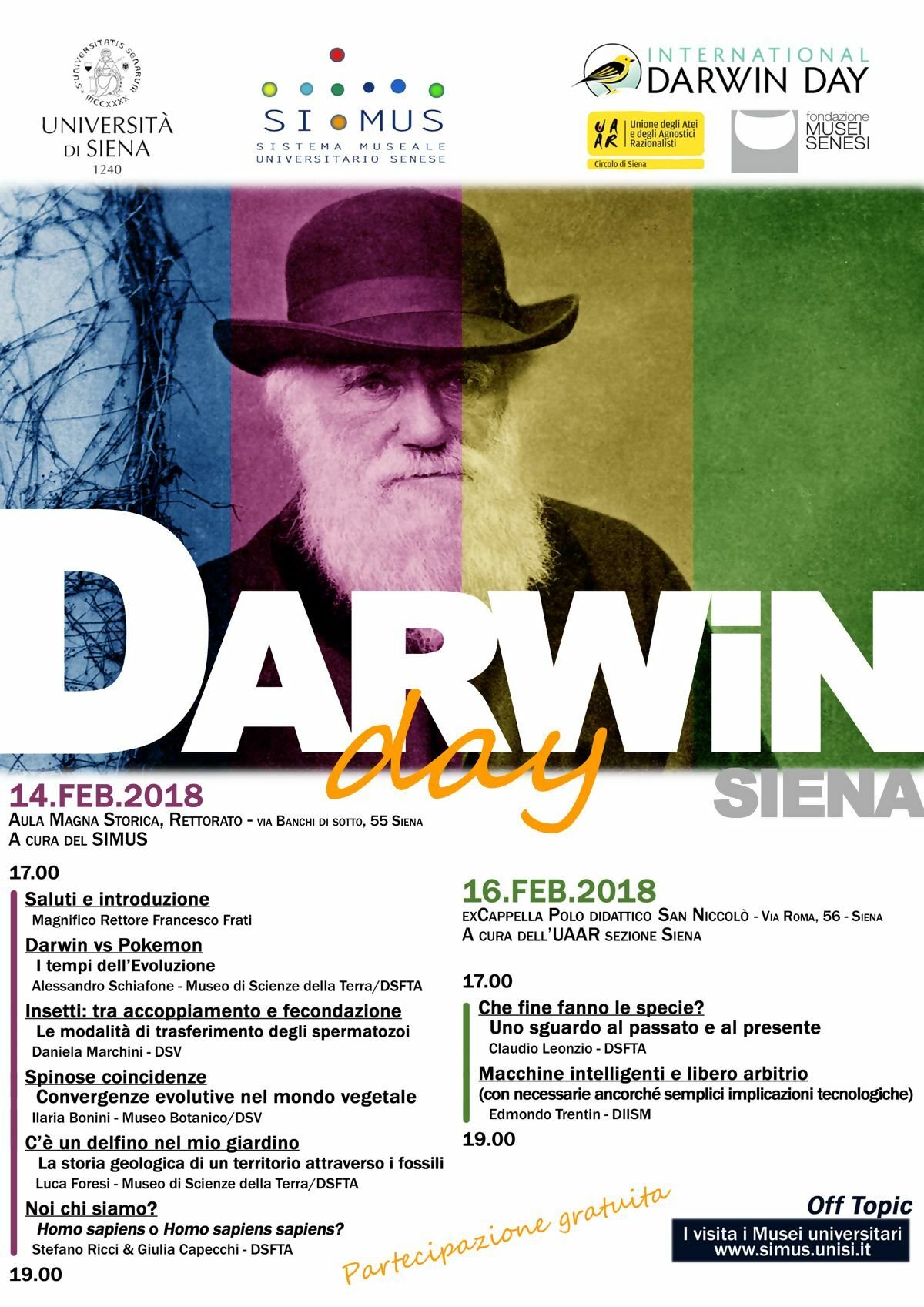 Il programma del Darwin Day a Siena