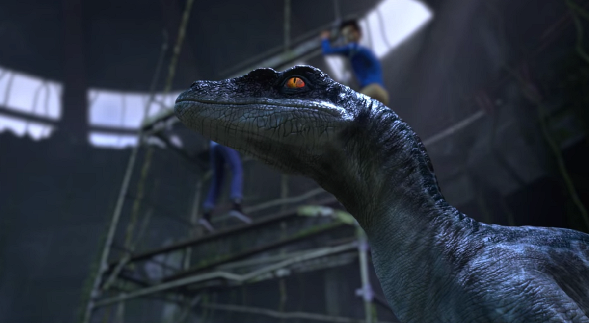 Blue salva i ragazzi in Jurassic World - Nuove Avventure