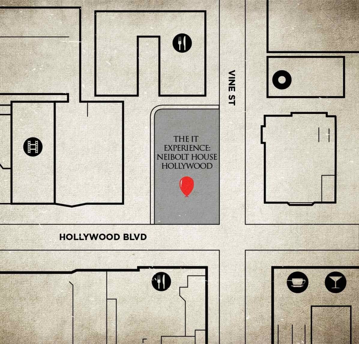 La mappa della casa di IT a Los Angeles