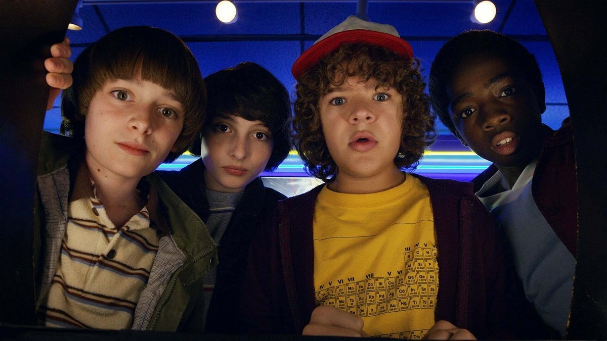 Will, Mike, Dustin e Lucas in una scena della prima stagione di Stranger Things