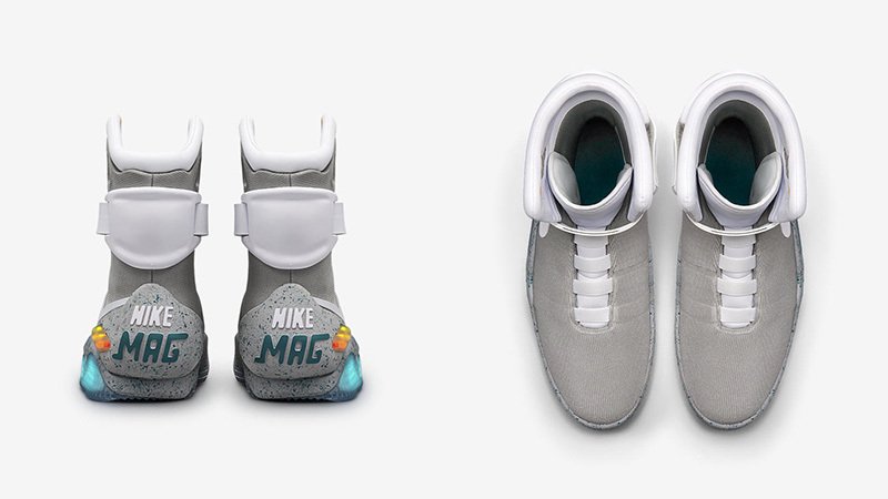 Particolare delle Nike Air Mag, le scarpe di Ritorno al Futuro 2