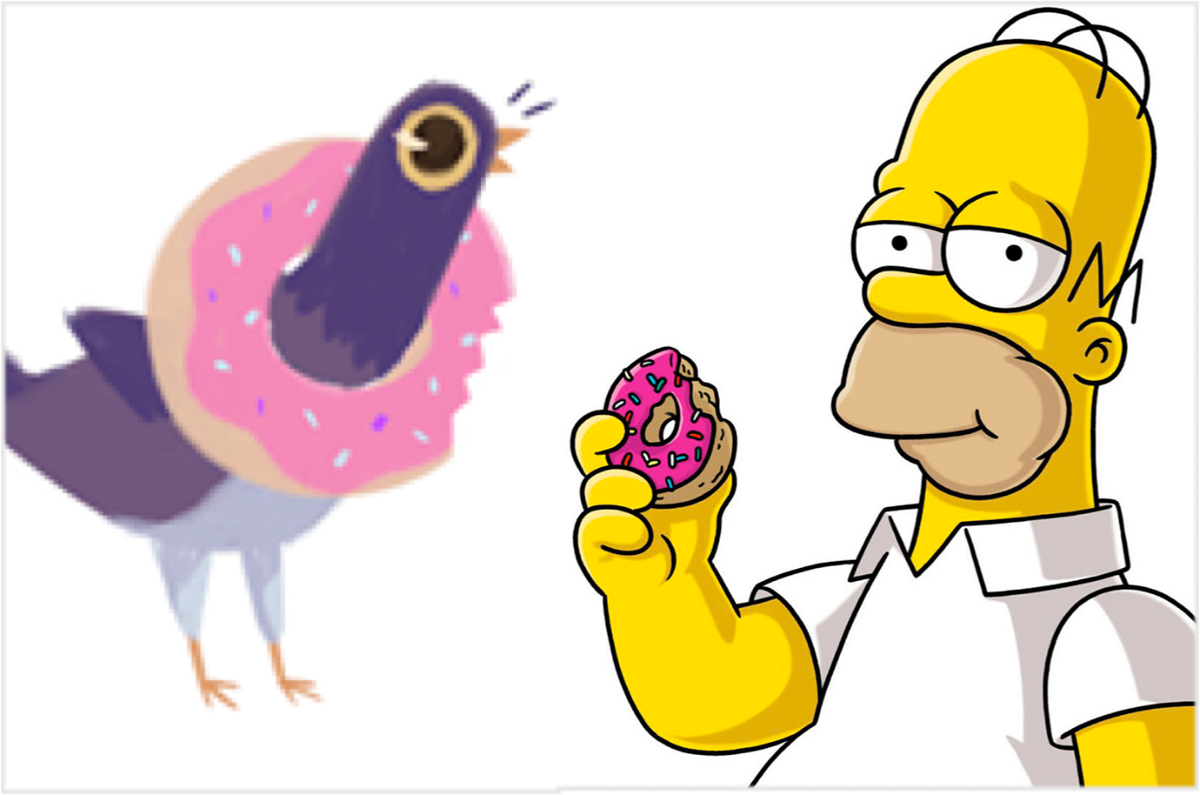 Il piccione viola e I Simpson