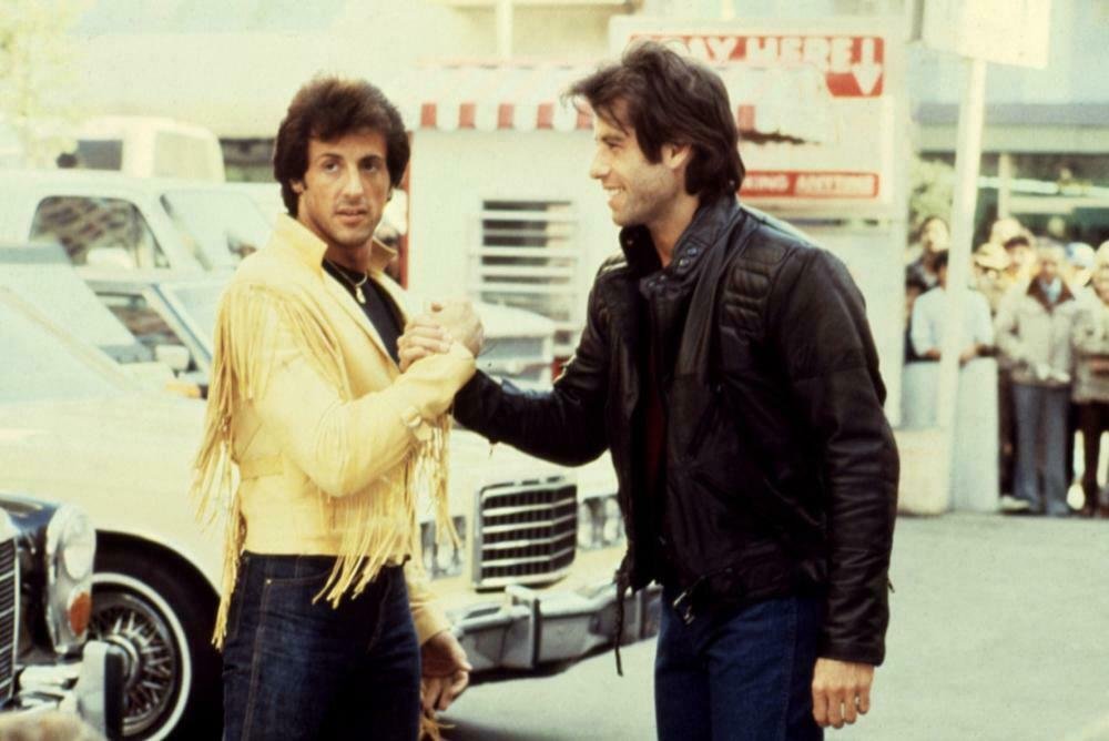 Stallone e Travolta, rispettivamente regista e protagonista di Staying alive