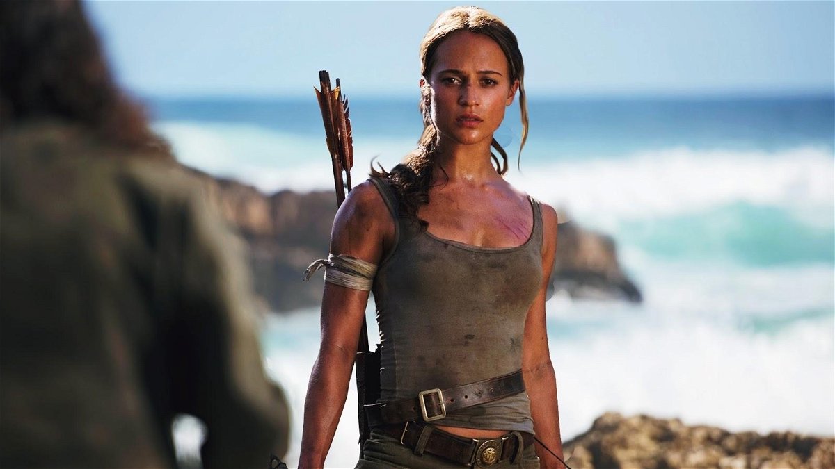 Alicia Vikander nei panni di Lara Croft nel film del 2018 Tomb Raider