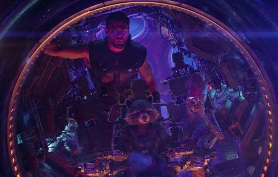 Clicca per vedere l'immagine originale Thor, Rocket e Groot insieme nello spot di Avengers: Infinity War
