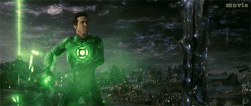 GIF di Ryan Reynolds nei panni di Green Lantern