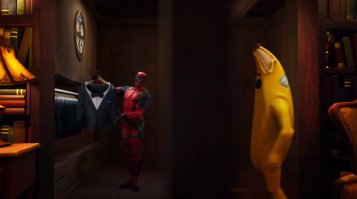 Deadpool (sinistra) nel trailer di Fortnite Capitolo 2 Stagione 2