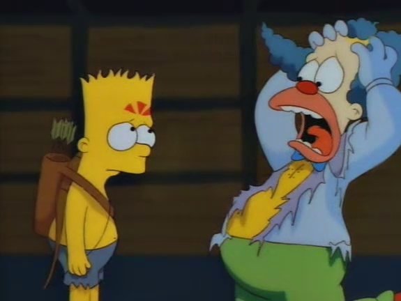 Bart e Krusty dall'episodio Kamp Krusty