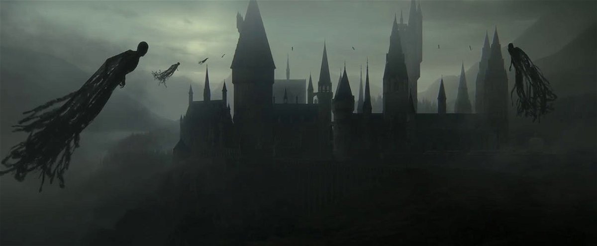 Una veduta di Hogwarts circondata da Dissennatori