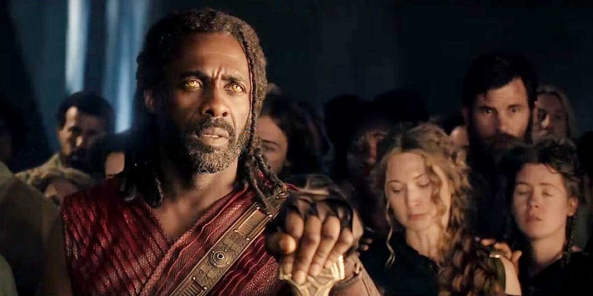 Idris Elba in una sequenza di Avengers: Infinity War
