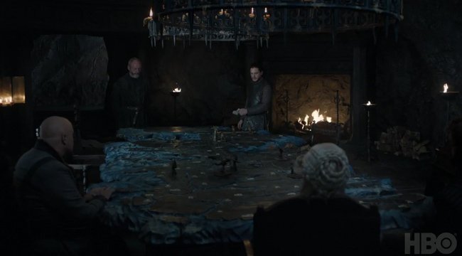 Jon, Varys, Davos e Daenerys a Grande Inverno