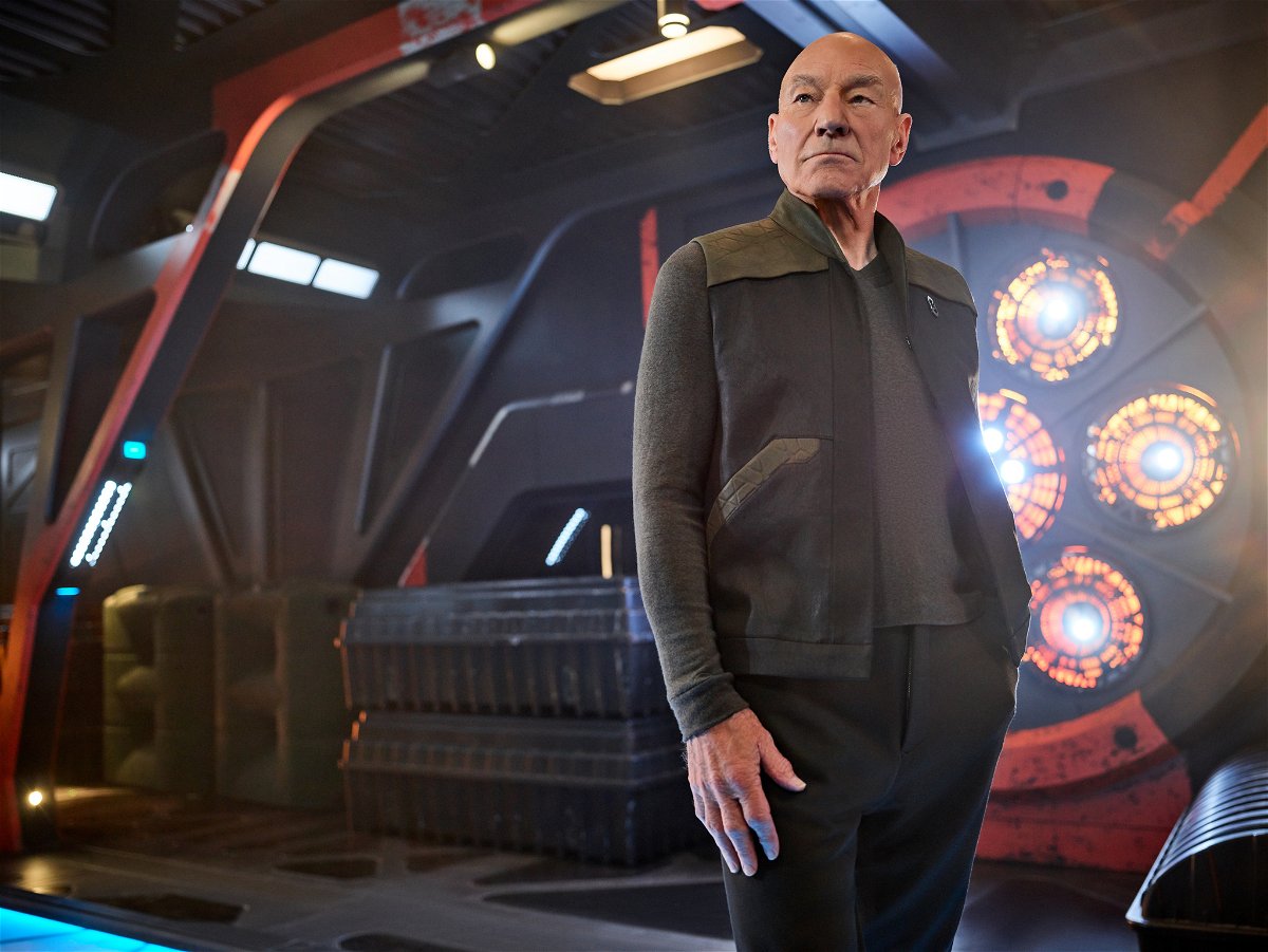 Picard sul set della serie Amazon