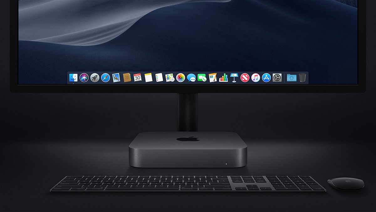 Immagine stampa del nuovo Mac mini in Grigio Siderel di Apple 