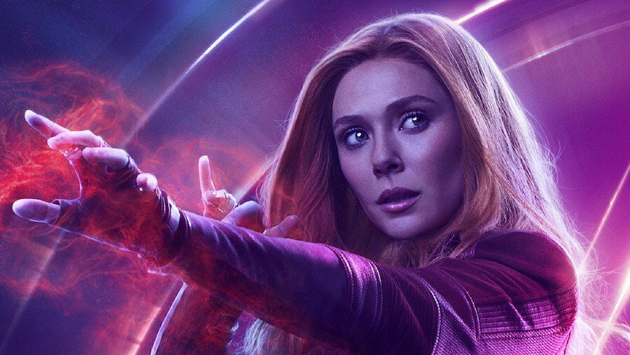 Clicca per vedere l'immagine originale Scarlet Witch in un poster promozionale di Infinity War