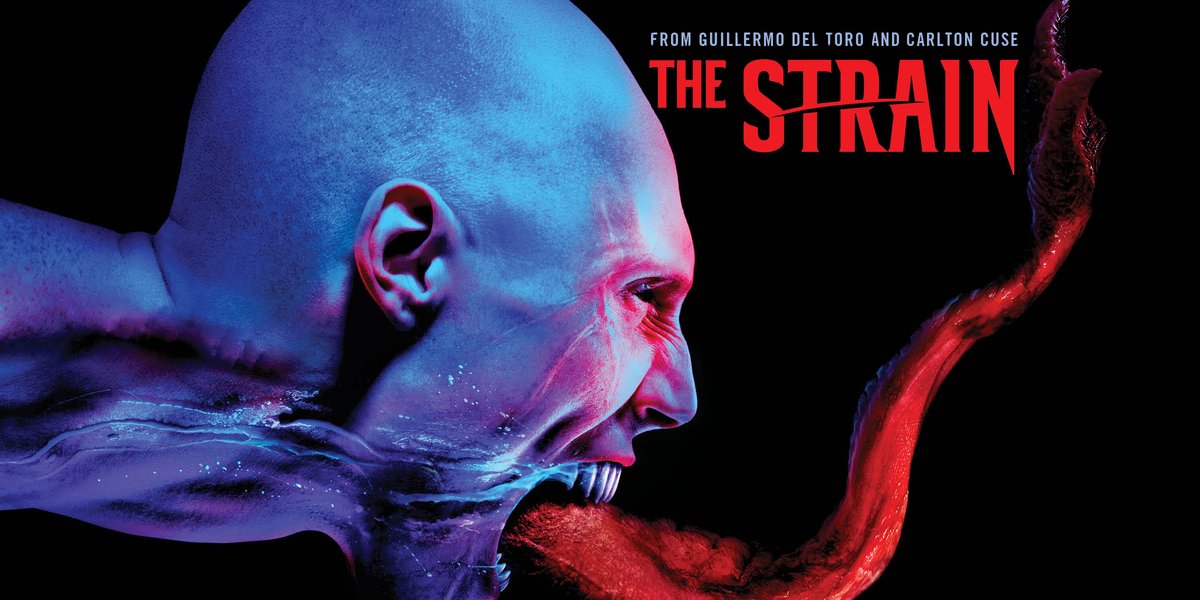 Un vampiro di The Strain nel poster della serie TV