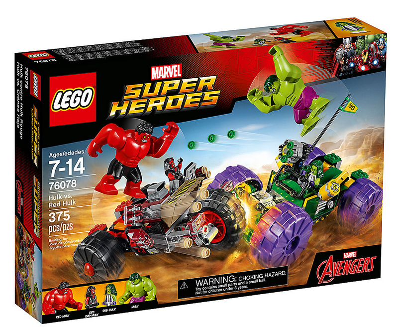 Dettagli del box del set Hulk contro Red Hulk di LEGO