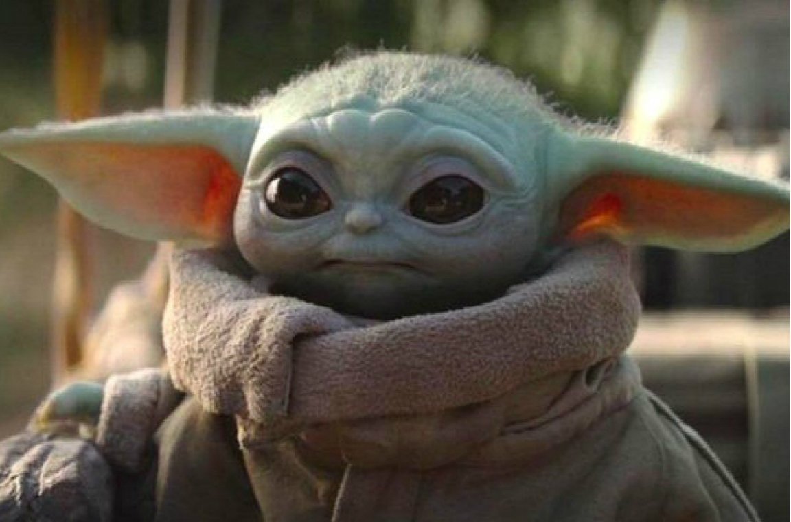 Un'immagine di Baby Yoda in The Mandalorian