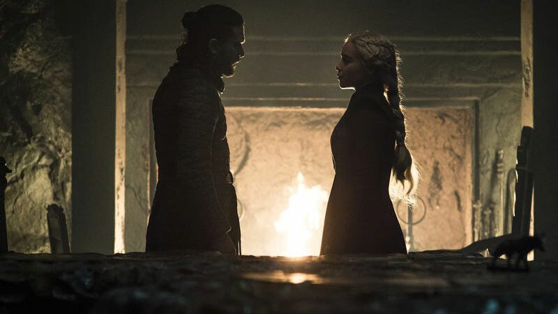 Jon e Daenerys in Game of Thrones 8