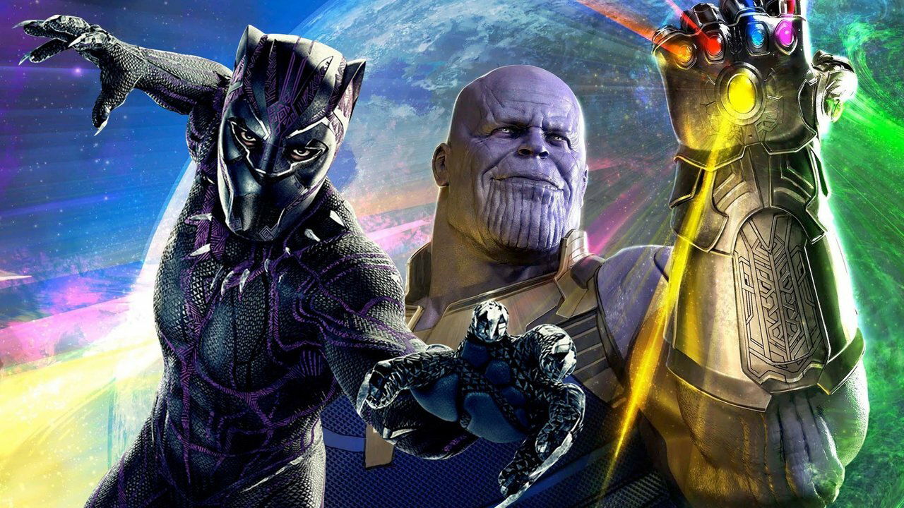 Chadwick Boseman e Josh Brolin nei panni rispettivamente di Black Panther e Thanos