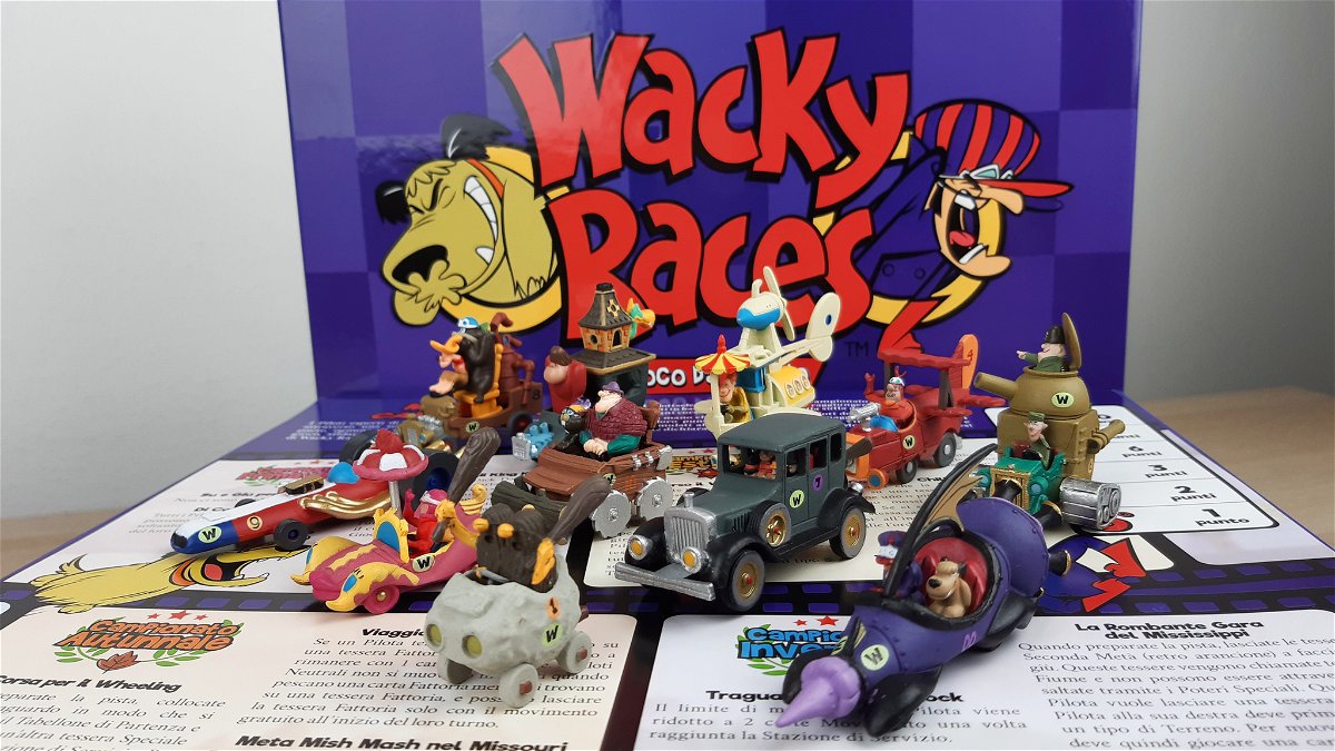 Le miniature dell'edizione Deluxe del gioco di Wacky Races