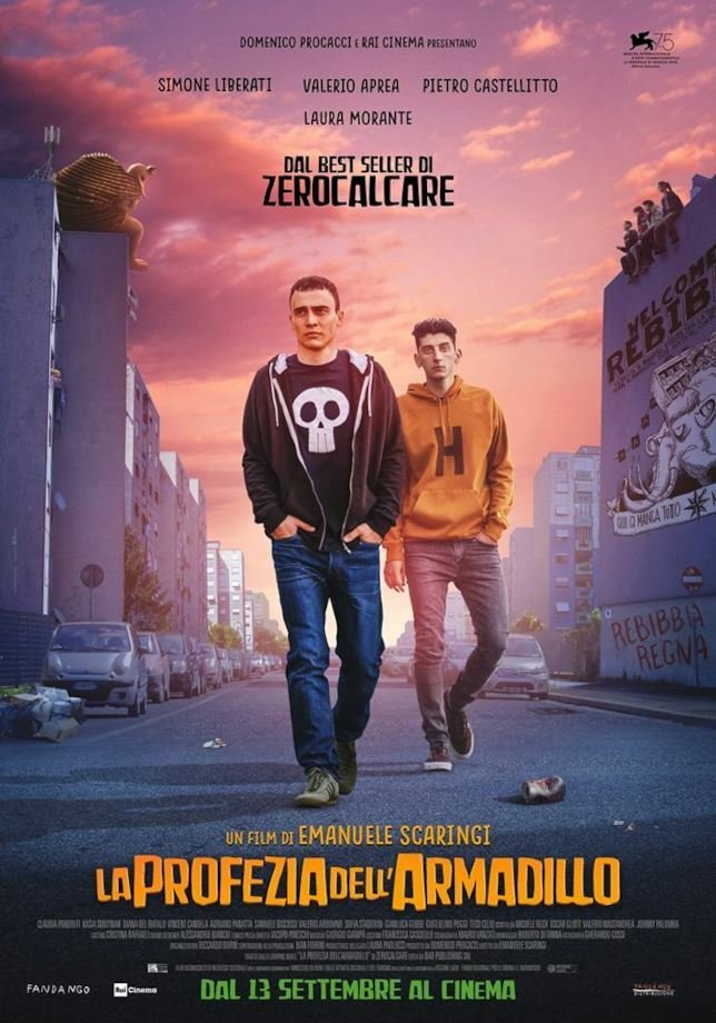 Zero (Simone Liberati) e Secco (Pietro Castellitto) nel poster ufficiale del film