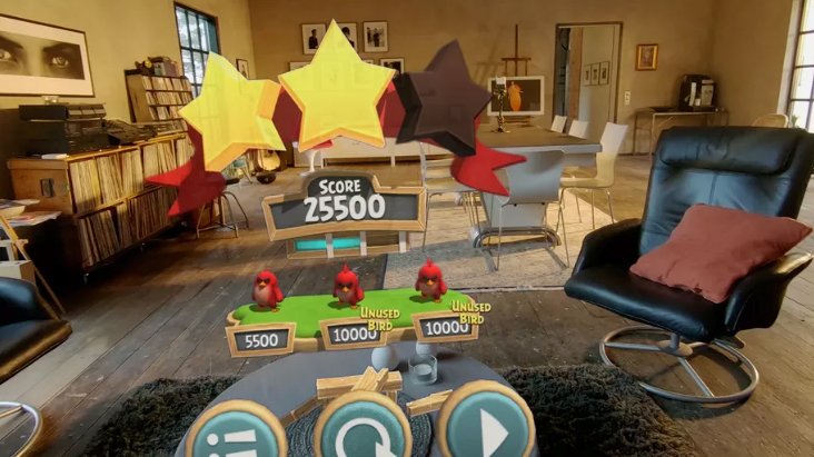 Angry Birds FPS punteggio in realtà aumentata