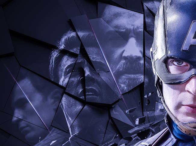 Poster di Avengers: Endgame dedicato a Capitan America