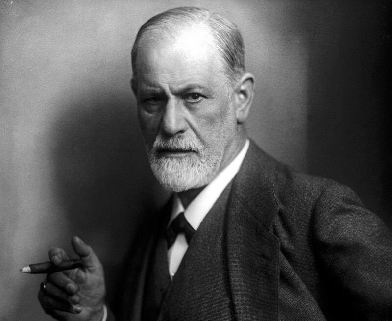 Un'immagine d'epoca che ritrae Sigmund Freud