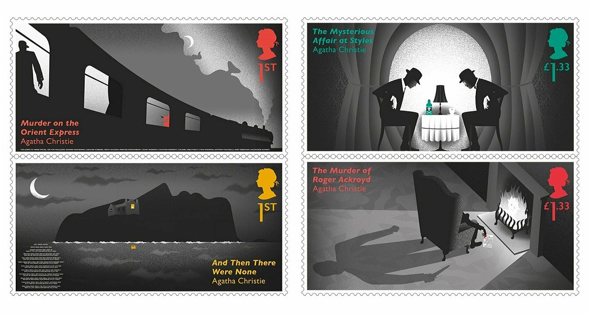 Gli speciali francobolli dedicati ad Agatha Christie