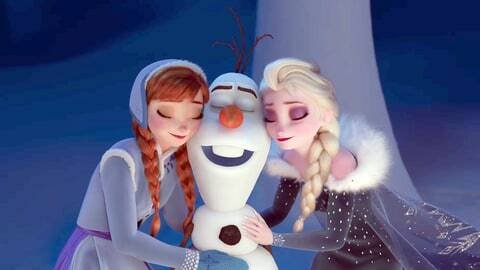 Anna, Olaf ed Elsa in Olaf's Frozen Adventure