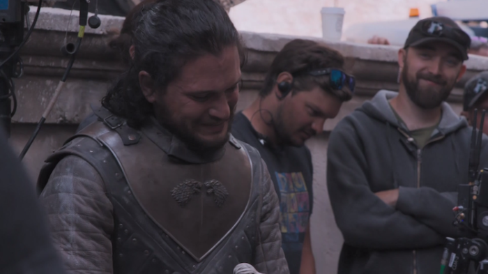 Kit Harington nella sua ultima scena in Game of Thrones 8