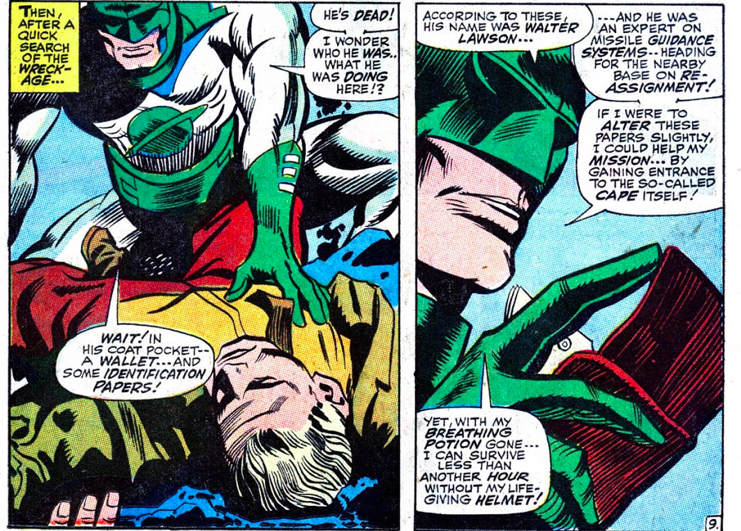 Mar-Vell prende l'identità di Walter Lawson nel fumetto Marvel Super-Heroes #13