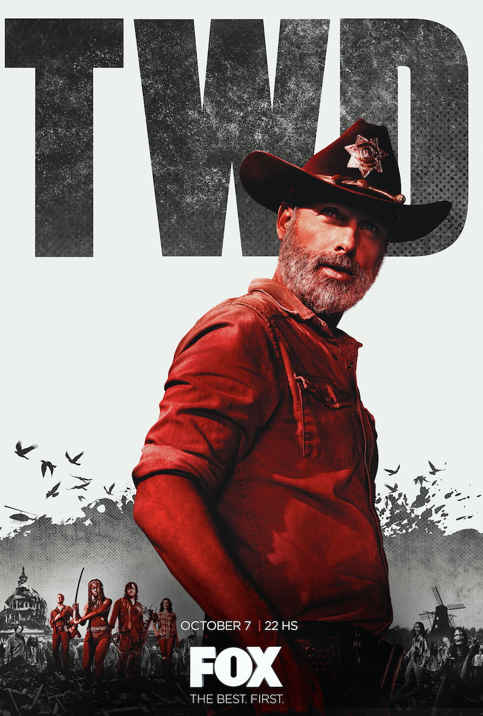 Il poster di The Walking Dead 9 con Rick 