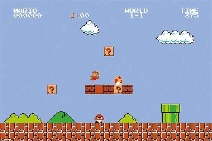 Un'immagine da Super Mario Bros.