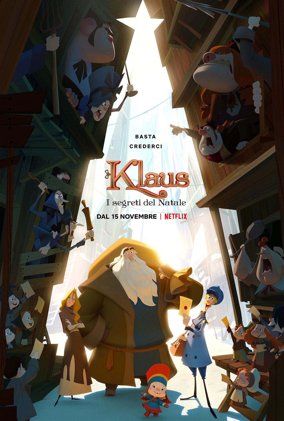 I protagonisti del nuovo film d'animazione natalizio dal titolo Klaus - I segreti del Natale
