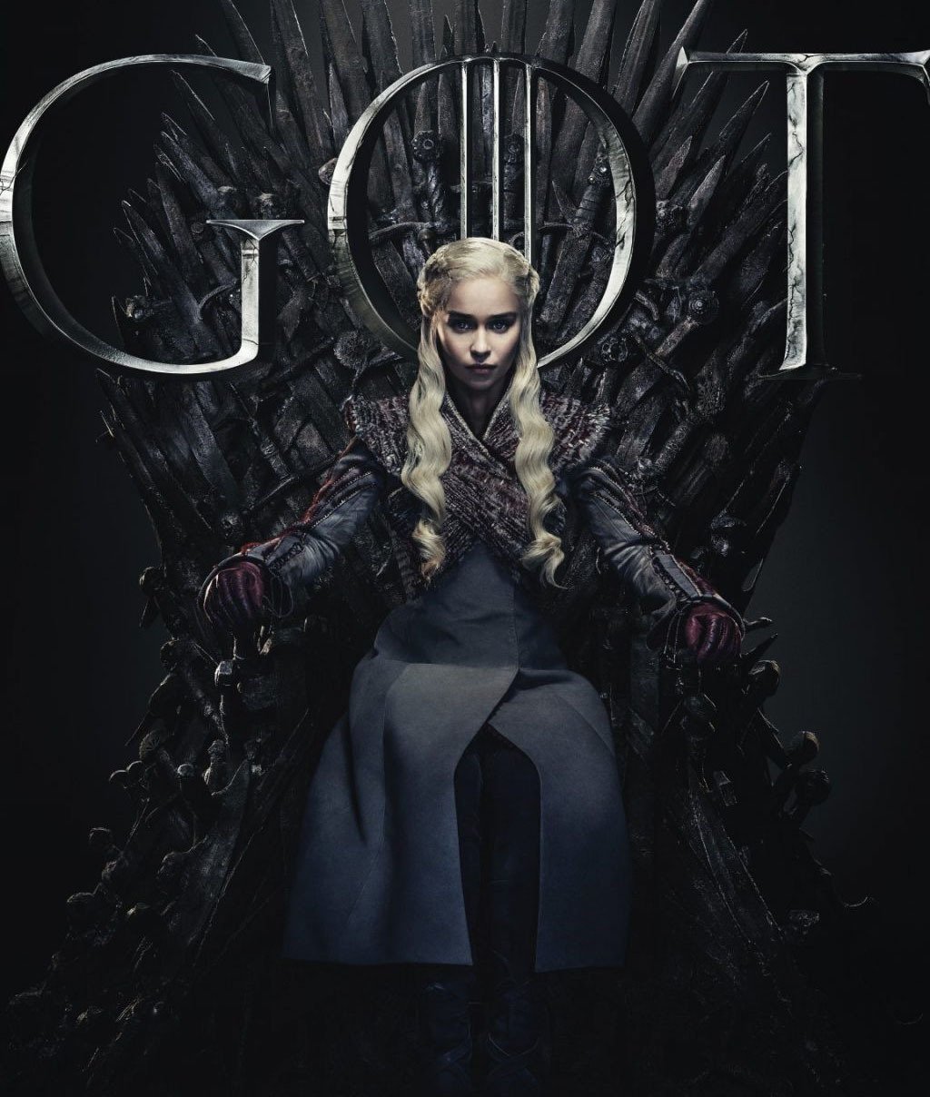 Emilia Clarke in un poster promozionale di Game of Thrones 8