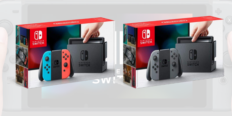 Le scatole delle attuali Nintendo Switch