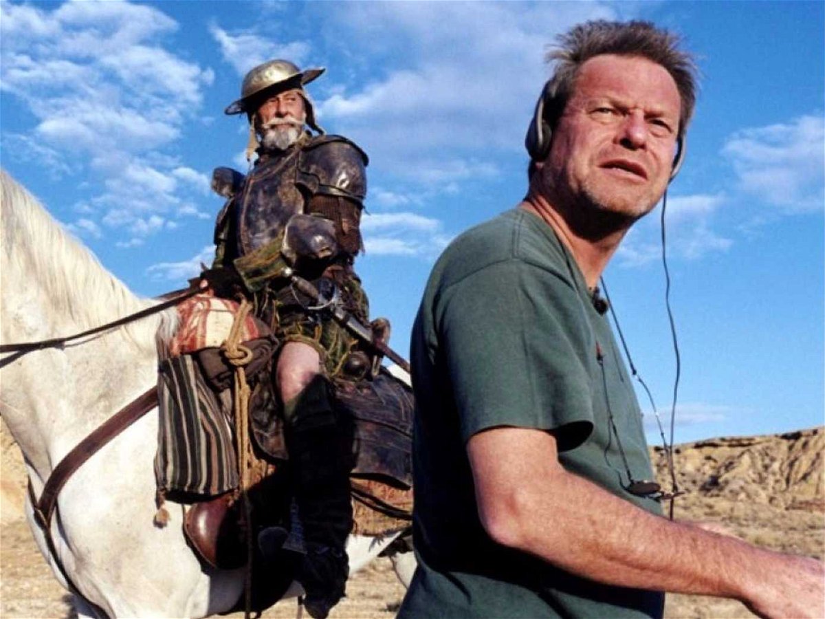 Terry Gilliam sul set di L'uomo che uccise don Chisciotte
