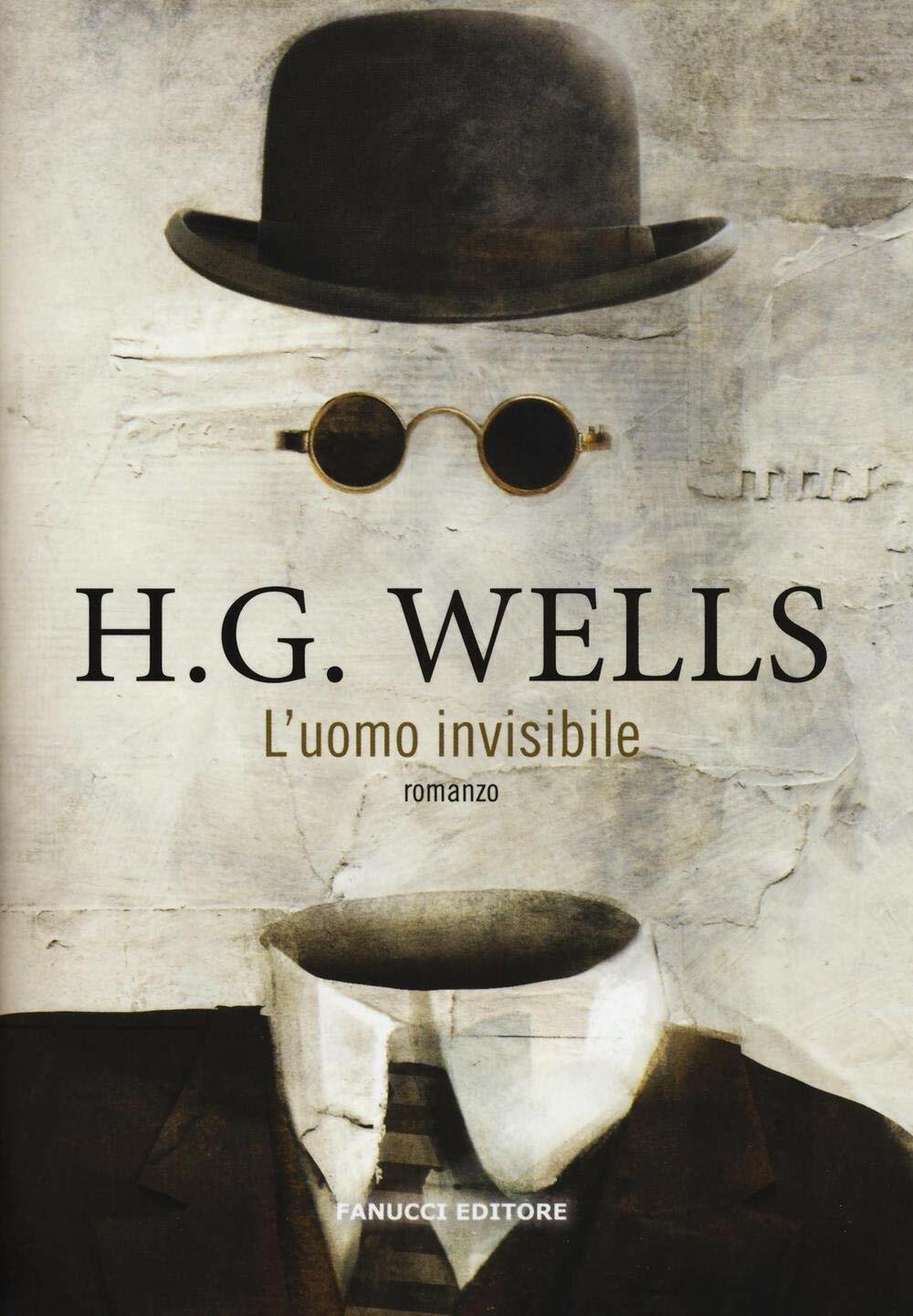 La copertina de L'uomo invisibile, romanzo del 1881 di H.G. Wells