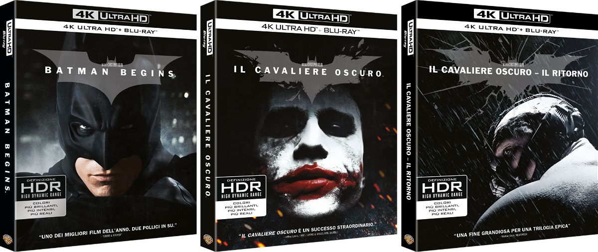 La trilogia de Il Cavaliere Oscuro in 4K Ultra HD