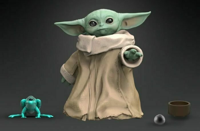 Baby Yoda Black Series con rana e ciotola giocattolo by Hasbro