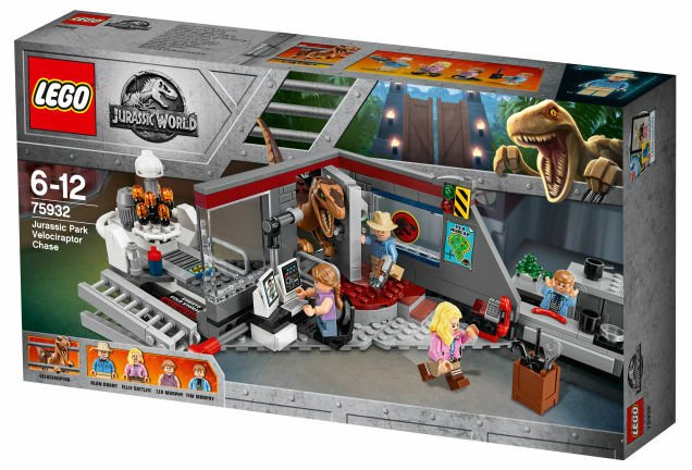 Dettagli del box del set di LEGO Inseguimento del Velociraptor a Jurassic Park   