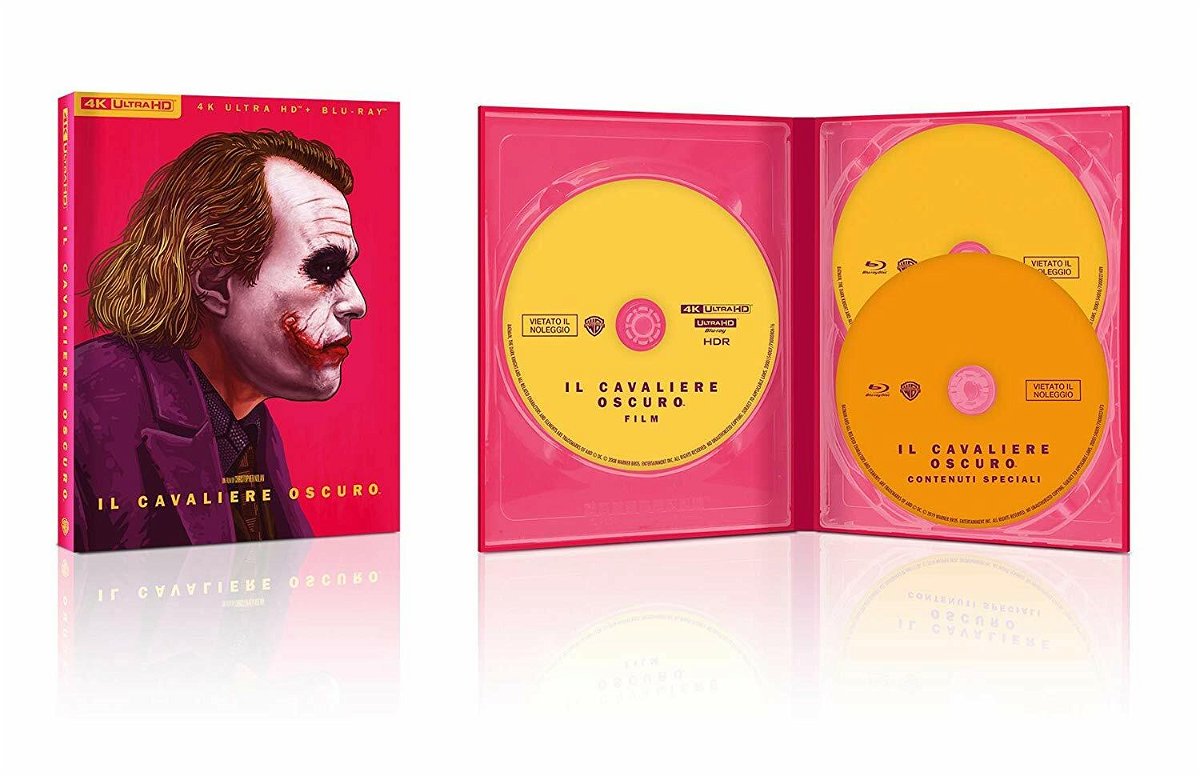 Joker nella copertina del cofanetto Blu-ray de Il Cavaliere Oscuro