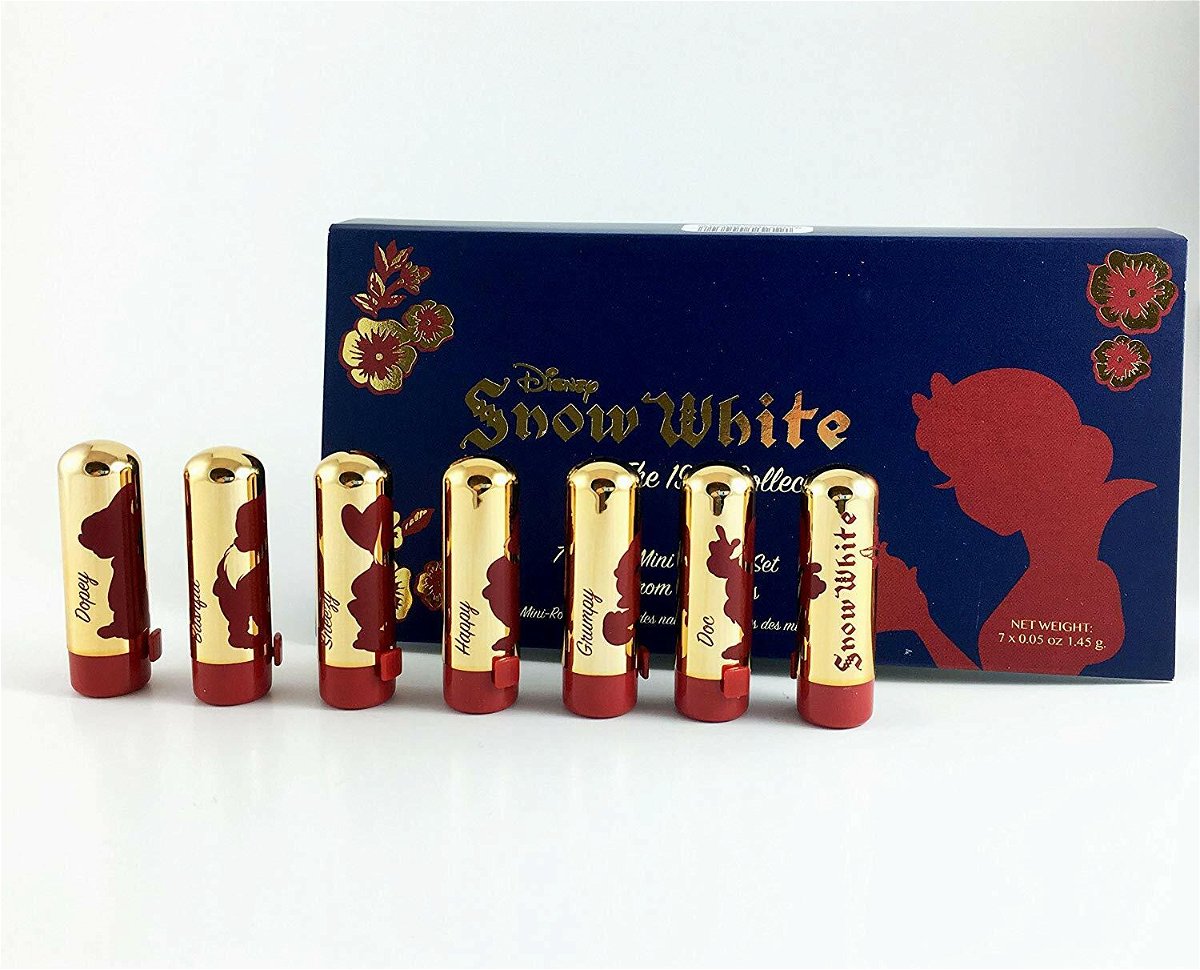 Il set da collezione di 7 mini rossetti di Biancaneve 