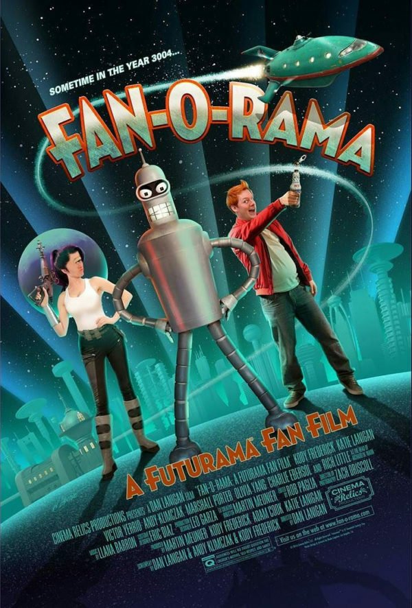 Leela, Bender e Fry nel poster ufficiale del fanfilm Fan-O-Rama